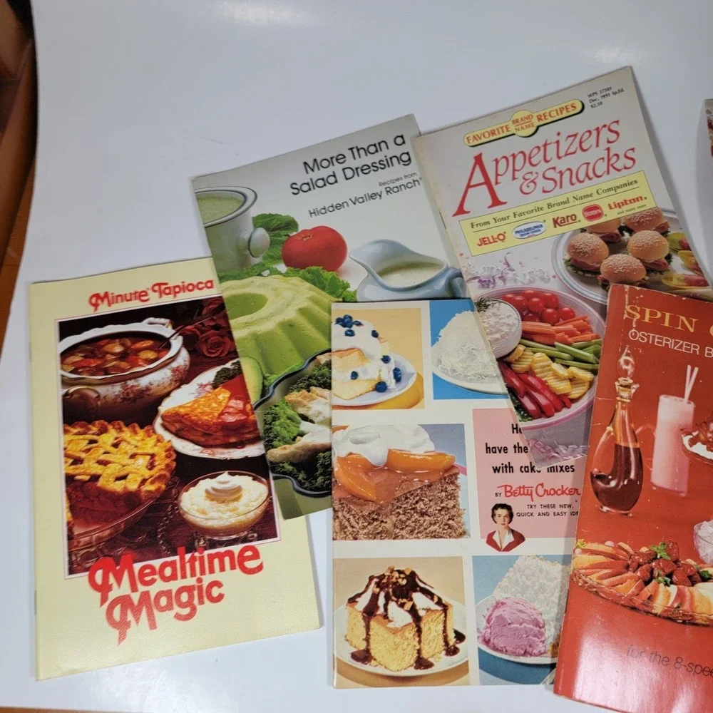 Vintage Cookbook‎ Lot of 6 Osterizer Jello Betty Crocker Hidden Valley Ranch